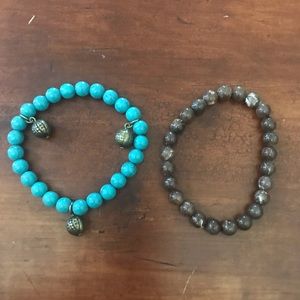 2 beaded bracelets
